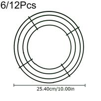 6VNT/12VNT Vielinis vainiko rėmas Kalėdinės gėlių dekoracijos Vestuvės Metalinis „pasidaryk pats“ vainiko medžiagos Forma rankdarbiams 6PCS