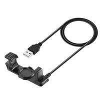 USB įkrovimo ir duomenų perdavimo laidas-adapteris-stotelė-įkroviklis-maitinimo šaltinis, skirtas Garmin Forerunner 225 išmaniajam laikrodžiui juoda