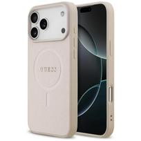 rožinis Guess Saffiano Classic Logo MagSafe dėklas Iphone 18 Pro Max / iPhone 17 Pro Max