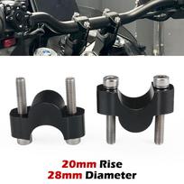 2024 MT450 28mm Handlebar Riser For CFMOTO 450MT 800MT MT 800 MT-X CF MOTO -2025 20mm Rise Handle Bar Adapter Heighten Block A pair Riser gray