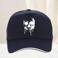 New Unisex Cotton Cap SKULL Fashion Baseball Cap Skull Pattern Unisex Women Adjustable Casual Outdoor Streetwear Sports Hat Adjustable white
