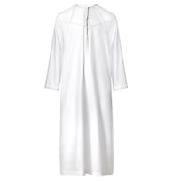 Mens Muslims Ramadans Dress Abaya Party Evening Gown Robe Prayer Garment Shirt No. 52 white