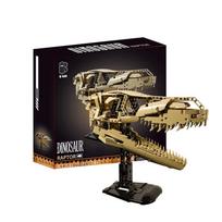 716 vnt. Raptor statybiniai kaladėlių rinkiniai, skeletų žaislai, „pasidaryk pats“ surinkimo modeliai, dinozaurų kaukolės kaulai, kaladėlės, modelių vitrinos papuošalai, kūrybiškos dovanos black