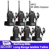 6 vnt. Radijo stotelės ilgo nuotolio Baofeng BF-888S dvipusio ryšio radijas 888s UHF 400-470MHz 16 kanalų 5 km ryšio atstumas EURO