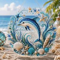 Ocean Pearl Art Pearl Art DIY Kit Sparkling Finish Complete Craft Set Pearl Painting Craft Set Marine Art Supply Handmade Gift