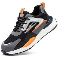 Men's Lightweight Steel Toe Work Shoes - Anti-Smash, Puncture-Resistant, Breathable, and Odor-Free. 45
