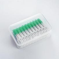 100Pcs Interdental Brushes Soft Silicone Dental Floss Sticks Teeth Gap Cleaner Disposable Toothpick Oral Care Tool For Adults Ki žalia