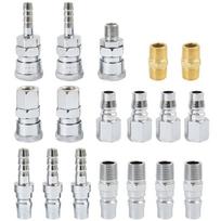 ABYN-For Air Compressor 18-Piece Quick-Connect Fitting Set-Quiick-Change Couplers And Plugs For Air Hoses And Pneumatic Tools