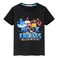 Naujas žaidimas Blox Fruits 100 % medvilnės marškinėliai vaikiškam berniukui 10 metų anime marškinėliai Short Tops pride marškinėliai y2k vienetiniai vaikiški drabužiai mergaitėms 120 juoda