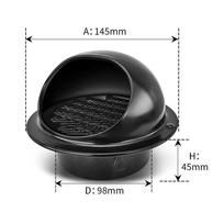 Stainless Steel Exhaust Vent Cover with Smooth Edges Rainproof Louver and Fine Mesh for Outdoor Wall Ventilation