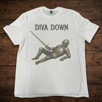 Diva žemyn juokingas viduramžių riteris marškinėliai, vintažiniai marškinėliai Unisex T-shirt M gray