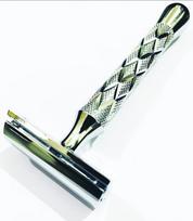 Romer-7 555 Premium Double Edge Hybrid Safety Razor for Men with SS Blade white