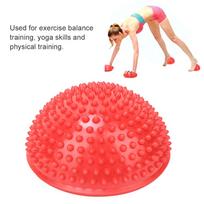 PVC Durian Ball Stress Relief Yoga Massager Semicircle Foot Massage Balls Muscular Relaxationred red