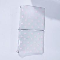 Skaidrus TN užrašų knygutės viršelis su gumine juostele Taškuotas dienoraščio viršelis Keliautojui Pink Polka Dot