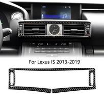 For Lexus IS 13-19 Carbon Central Air Vent Frame Gear Cup Holder Trim Anti Scratch Center Console Interior Decor Car Accessories Air outlet frame