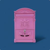 Vintage Wall Mail Box Custom House Number European Style Mailbox Decorative WallAttached for Purple Pink gray