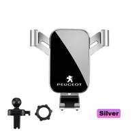 ABS Car Phone Holder 360 Rotation Gravity Auto Grip Bracket For Peugeot 208 308 206 307 207 3008 407 508 2008 5008 301 406 408 white