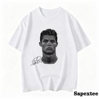 2027 Cristiano Ronaldo Football Superstar Super Fashion Printed Short Sleeve Tshirt Unisex Distress American Unisex Tshirt 3XL white
