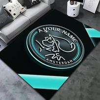 Ajax Fan Gear Custom Name Carpet Rug For Living Room Bedroom Home Sofa Decoration Kids Play Nonslip Floor Mat 40x60cm( 15x23in ) gray