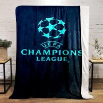 UEFA Champions League Logo Pattern Warm blanket Flannel blanket for bedroom, living room, sofa, and nap sofas 80x120cm(31*47in) blue