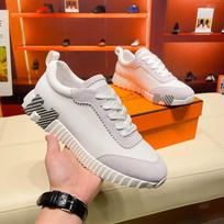 New H men's shoes leather thick-soled shock-absorbing running shoes casual little white shoes sports shoes 44 orange