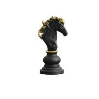Pieces Board Chess Statue Games Accessories Chessmen Ornaments Chess Figurine Home Desktop Decor S-Black Knight black