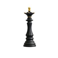 Pieces Board Chess Statue Games Accessories Chessmen Ornaments Chess Figurine Home Desktop Decor M-Black Queen