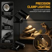 Adjustable Clamp Base Reptile Heat Lamp Holder E27 Ceramic Lamp Socket  Tortoises juoda