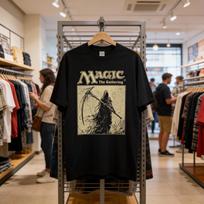 Retro Magic The Gathering Grim Reaper T-Shirt Fantasy Game Graphic Tee S-5XL XXXL gray