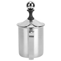 400CC 304 Stainless Steel Manual Milk Frother Foamer Mixer Stirrer for Coffee Latte Art white