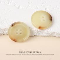 5pcs Resin Imitation Horn Pattern Buttons Blazer Clothes Four-Eye Buttons Coat Trench Coat Sweater Buttons 15mm5#