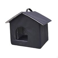 Outdoor House Warm Nest Reusable Tent Puppy Pet Cave Bed Winter Shelter for Lawn All Seasons Indoor 33cmx33cmx38cm gray