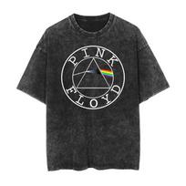 Pink Floyd Mėnulio pusė Prizma Vaivorykštė Trikampis Grafika Vintažinė Rūgštimi plauta Nusidėvėjusi Per didelė Klasikinė Roko Grupė Retro 90-ųjų Bootleg M black
