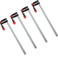 4Pcs Heavy Duty F Clamps Woodworking Bar Clips Quick Slide DIY Hand Tool Kit 80*600mm gray