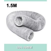 80mm/100mm/110mm/130mm/150mm Portable Air Conditioner Exhaust Vent Pipe Flexible Air Conditioner Exhaust Pipe Vent Hose Outlet DIA.80MM-1.5M