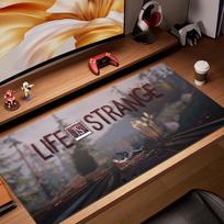 Life Is Strange pelės kilimėlis Žaidimų priedai Klaviatūros stalo kilimėlis Asmeninis neslystantis pelės kilimėlis Pritaikomas žaidimų pelės kilimėlis 900x400mm 30cmx60cm(11.8x23.6inch) gray