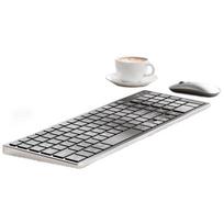 EWEADN Wireless Keyboard and Mouse Set Silent Bluetooth Dual-Mode Laptop Typing 102-Key Rechargeable Keyboard and Mouse Combo pilka