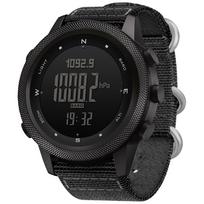 NORTH EDGE APACHE-46 Men's Digital Watch Outdoor Watch with Altimeter, Barometer, Compass, Pedometer, 50m Water Resistant, EL Backlight, Black gray
