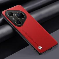 Paprastas odinis telefono dėklas HUAWEI Pura 80 Ultra 80Pro + Matinis silikoninis minkštas buferio dangtelis dėklai Pura 70 Ultra 70 Pro Plus Huawei Pura 70 Pro raudona