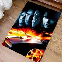1pc Fast and Furious Print Area Rug - Soft, Washable Non-Slip Indoor Mat for Office Chairs, Living Room, Home Office Decorative Rug 40cmx60cm gray