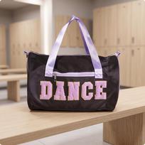 Cute Dance Duffel Bag | Lightweight EasytoCarry Design, with Applique, for Gym Pink juoda