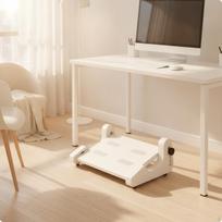 Po stalu kojų atrama Ergonomiška reguliuojama tvirta kojų atrama biuro darbuotojams, studentams, White Short beige