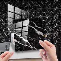 10vnt 15x15cm plytelių lipdukai vandeniui atsparūs aliejui lipni virtuvės vonios dekoratyvinė plėvelė Black TS228 gray