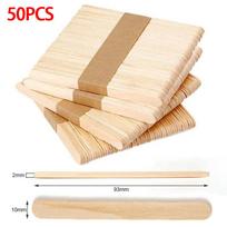 50/100pcs Ice Cream Sticks Wooden Popsicle Sticks Hand Crafts DIY Wooden Decoration  BJL003
