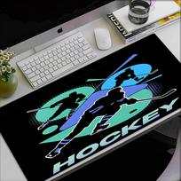 ice hockey Theme Mouse Pad, Non Slip Rubber Base, Multifunctional Office & Home Decor, Perfect for Workspace Personalization. 30cmx60cm