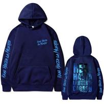 Rapper Anuel AA Hoodie - Real Hasta La Muerte (European Size) S tamsiai mėlyna spalva