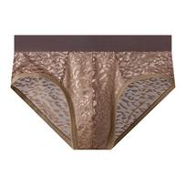 Men's Summer Fashion Trend Lace Ice Screen Gauze Breathable Cool Triangle Briefs L
