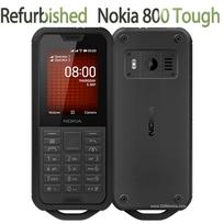 Atnaujintas originalus Nokia 800 Tough 4G mobilusis telefonas su dviem SIM kortelėmis, 2 MP kameromis No charger juoda