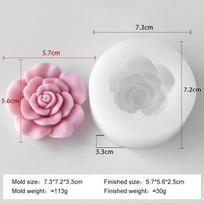 Flower Form Rose Peony Lotus Silicone Mold DIY Aroma Candle Gypsum Epoxy Resin Mould Flowers Handmade Soap Making Supplies pink