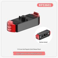 GoPro Max2 Magnetic Quick Release Mount for Hero 13/12/11 - Two-Card Folding Bracket gray